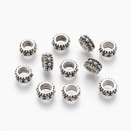 Tibetan Style Alloy European Beads LS-X-MPDL-7610-AS-NR-1