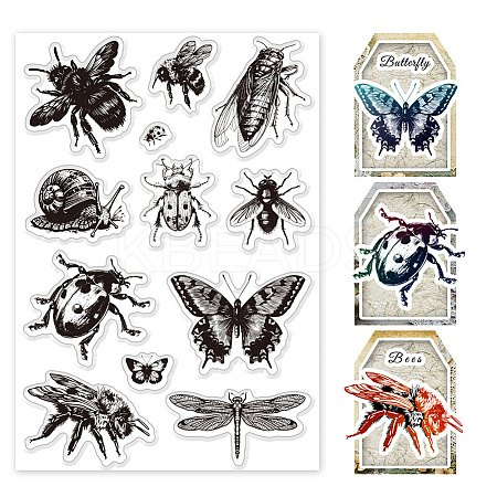 Summer Theme PVC Plastic Clear Stamps DIY-WH0631-0463-1