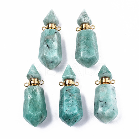 Faceted Natural Amazonite Pendants G-T131-15E-1