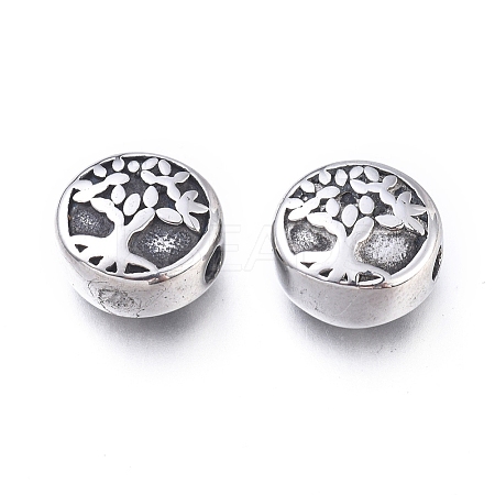 304 Stainless Steel Beads X-STAS-F243-03AS-1