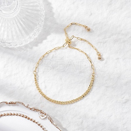 Adjustable Brass Slider Bracelets BJEW-JB12325-1