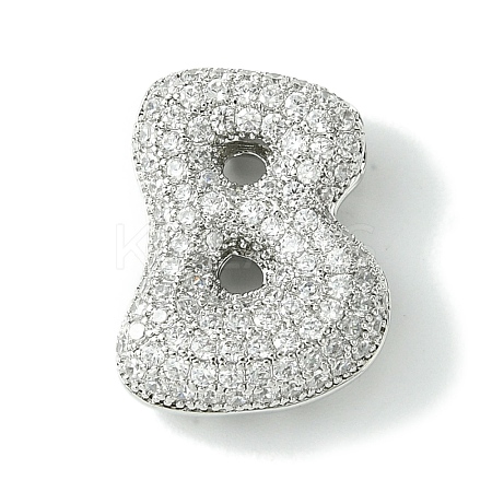 Rack Plating Brass Cubic Zirconia Pendants KK-S378-02P-B-1