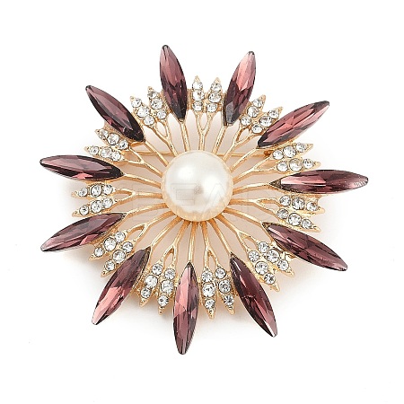 Sunflower Rhinestone Brooch Pins LS-JEWB-A029-01G-03-1