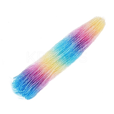 Gradient Color Baking Paint Glass Bead Strands X1-DGLA-A039-T4mm-A07-1