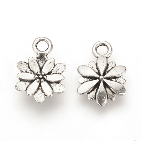 Tibetan Style Alloy Charms TIBEP-Q064-171AS-RS-1