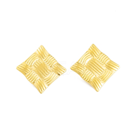 Ion Plating(IP) 304 Stainless Steel Stud Earrings for Women EJEW-A049-05G-1