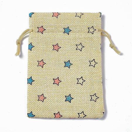 Burlap Packing Pouches Drawstring Bags ABAG-L016-A05-1