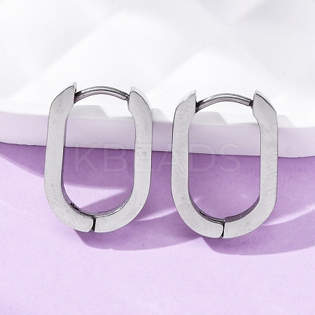 Non-Tarnish 304 Stainless Steel Huggie Hoop Earrings X-STAS-H156-11A-P-1