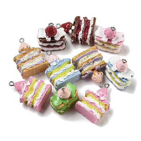 Imitation Food Resin Pendants RESI-E054-01P-1