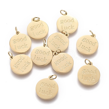 Ion Plating(IP) 304 Stainless Steel Charms STAS-I164-004G-1