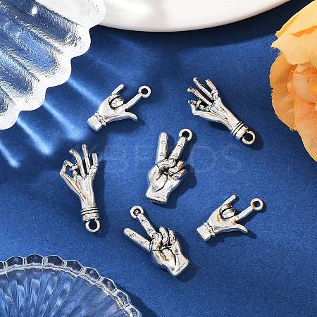 15Pcs 3 Styles Tibetan Style Alloy Pendants TIBE-FP0001-21-1
