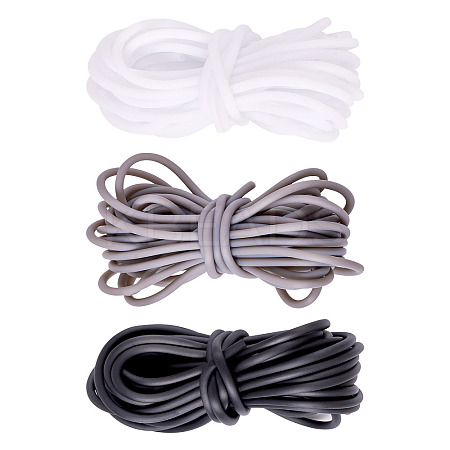 15M 3 Colors Hollow Pipe PVC Tubular Synthetic Rubber Cord RCOR-TA0001-09-1