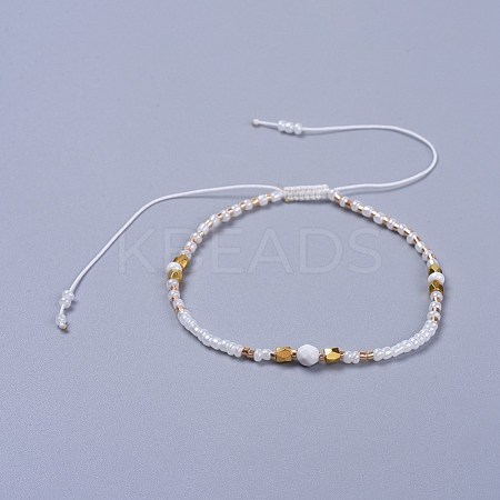 Adjustable Nylon Thread Braided Beads Bracelets BJEW-JB04379-01-1