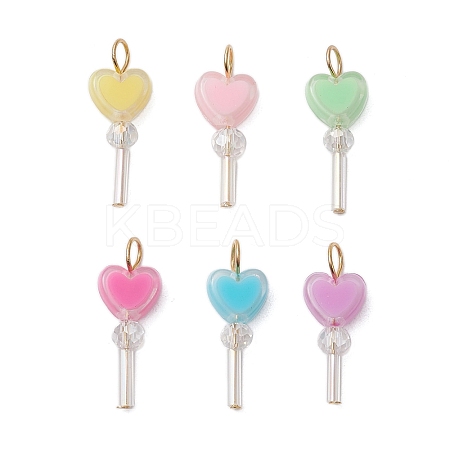 Acrylic & Glass Pendants PALLOY-JF03521-02-1