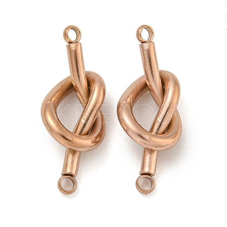 304 Stainless Steel Knot Links Connector Charms STAS-K290-02RG-1
