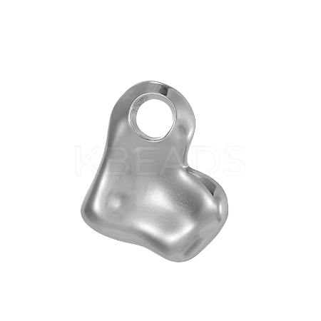 Textured 304 Stainless Steel Pendants STAS-OY009-04P-1