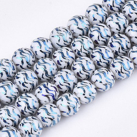 Electroplate Glass Beads Strands EGLA-S177-09B-03-1