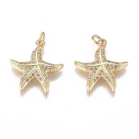 Brass Micro Pave Cubic Zirconia Pendants ZIRC-G168-13G-1