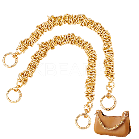 Zinc Alloy Twisted Ring Chain Bag Handles FIND-WH0436-47G-1