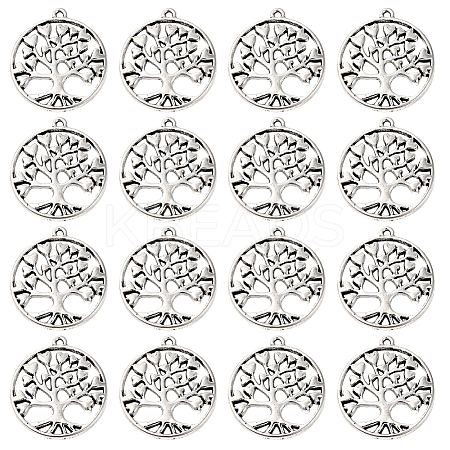 60Pcs Tibetan Style Alloy Pendants TIBEP-SC0002-10-1