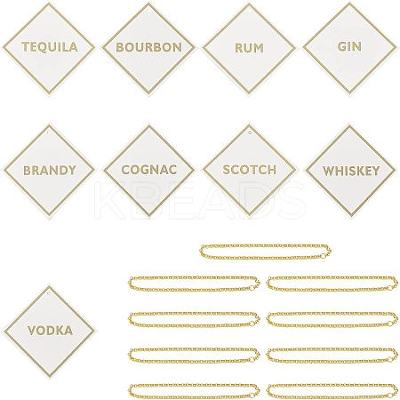 9Pcs 201 Stainless Steel Rolo Chains AJEW-OC0002-70-1