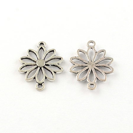 Flower Tibetan Style Alloy Links connectors TIBE-Q046-11AS-LF-1