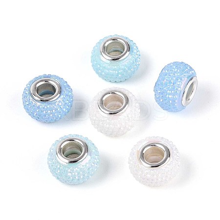 Large Hole Resin Rhinestone European Beads OPDL-T003-01C-1