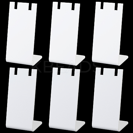 10Pcs L Shaped Acrylic Single Necklace Display Stands NDIS-SC0001-02B-1
