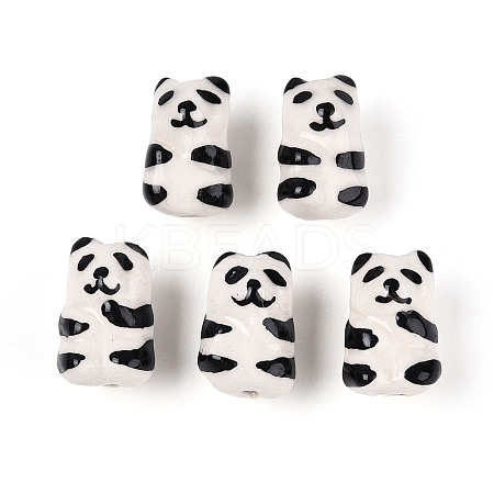 Handmade Porcelain Printed Beads PORC-T133-19-1