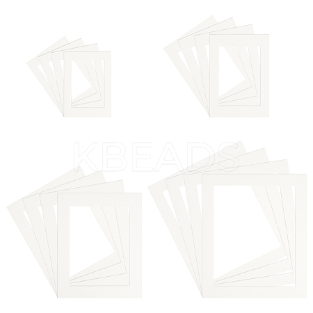 16Pcs 4 Styles Rectangle Card Paper Picture Frames DIY-AN0001-27-1