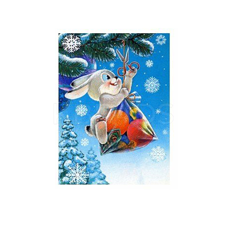 DIY Easter Theme Rabbit Pattern Full Drill Diamond Painting Canvas Kits DIY-G074-01A-1