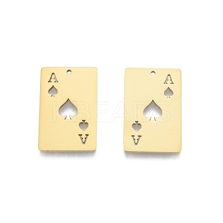 Ion Plating(IP) 201 Stainless Steel Pendant STAS-B027-11G-1