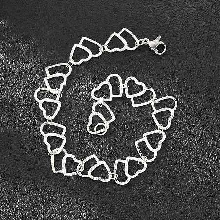 Tarnish Resistant 304 Stainless Steel Chain Bracelets BJEW-P236-06P-1
