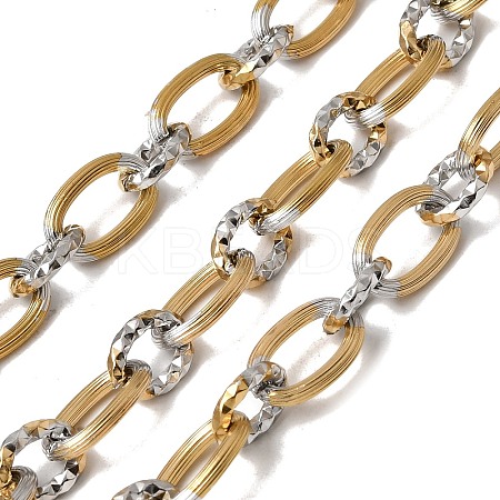 304 Stainless Steel Figaro Chains SA-CBAB767-04GP-1
