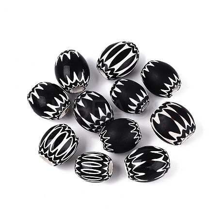 Handmade Millefiori Glass Barrel Beads LA-N002-23B-1