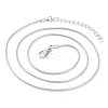 201 Stainless Steel Round Snake Chain Necklaces for Women LS-NJEW-G140-06B-P-1-2