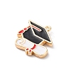 Brass Enamel Pendants KK-D360-14G-2