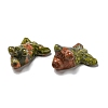 Natural Unakite Carved Healing Goldfish Figurines DJEW-D012-08H-1