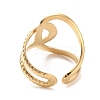 304 Stainless Steel Hollow Knot Open Cuff Rings RJEW-D002-43G-2