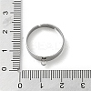 Non-Tarnish 304 Stainless Steel Open Cuff Rings Findings STAS-K278-02P-4