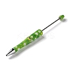 Clover Pattern Plastic Beadable Pens AJEW-P115-01C-2