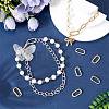 8Pcs 2 Colors Brass Spring Gate Rings KK-SC0005-56-4