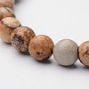 Round Natural Picture Jasper Stretch Bracelets BJEW-O117-03-2