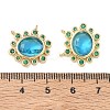 Brass Cubic Zirconia Pendants KK-G419-04G-04-3