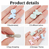 20Pcs 5 Colors Dinosaur Food Grade Eco-Friendly Silicone Beads SIL-DR0001-02-3