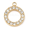 PVD Vacuum Plating 304 Stainless Steel Rhinestone Pendants X-STAS-S131-04G-01-1