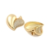 Brass Pave Clear Cubic Zirconia Pendants KK-U009-05A-G-2