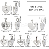 304 Stainless Steel Pendants STAS-UN0014-92P-5