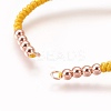 Nylon Cord Braided Bead Bracelets Making BJEW-F360-FRG22-2