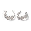 Heart Brass Micro Pave Cubic Zirconia Cuff Earrings for Women EJEW-P281-04P-1